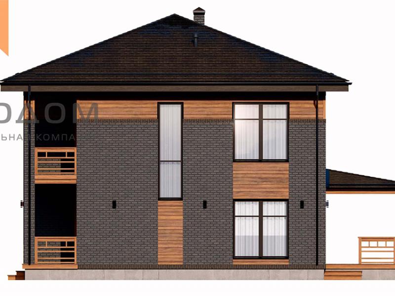 Двухэтажный дом с вальмовой кровлей (проект СК-4)
